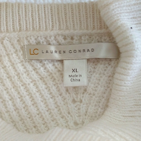 Lauren Conrad big comfy sweater cinched waist oversized Y2k - Picture 2 of 6